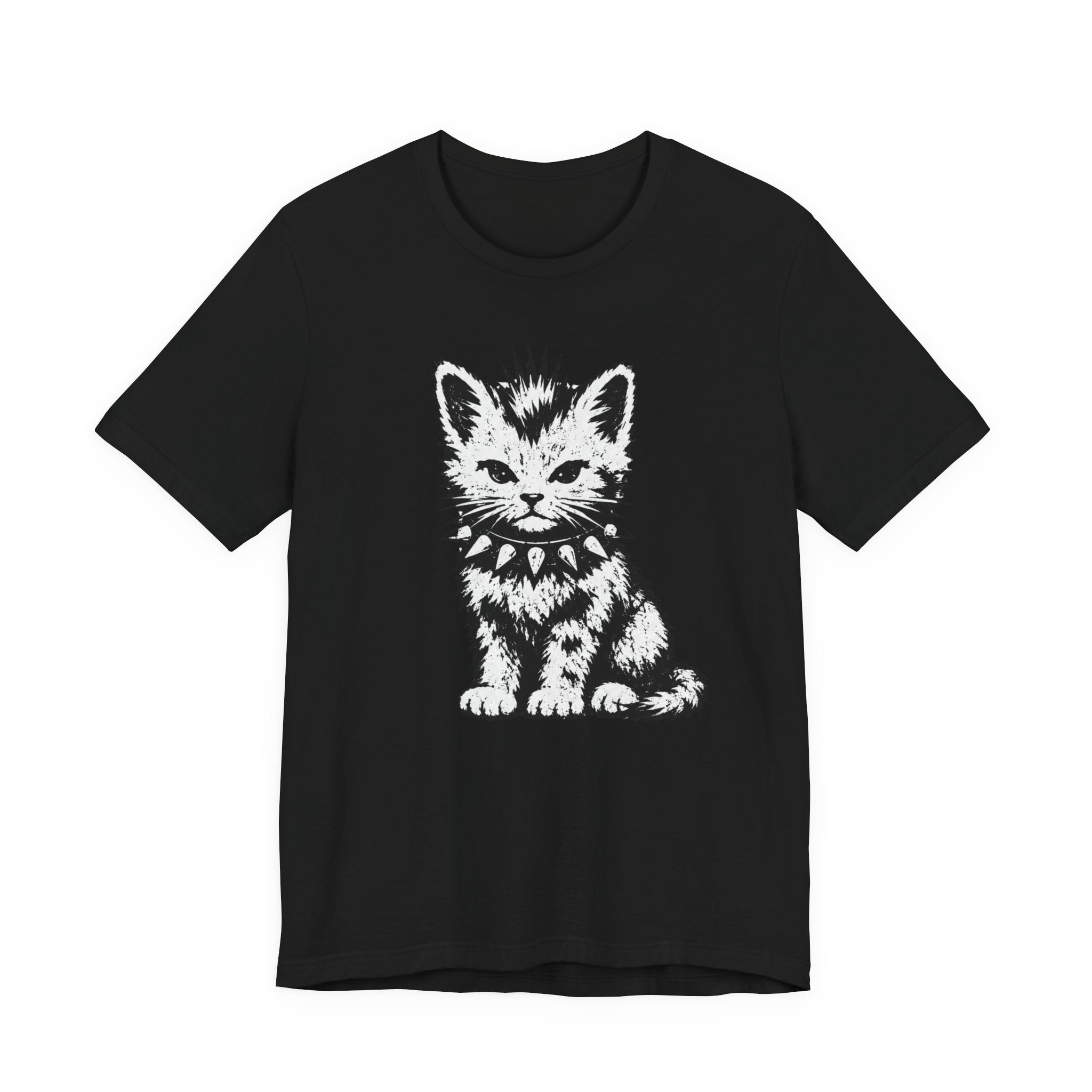 Punk Rock Kitten Graphic T-Shirt | Alternative Cat Lover Tee