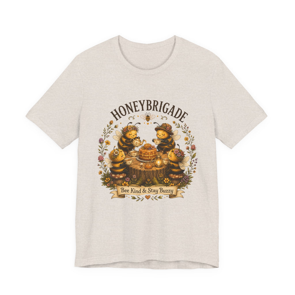 Honeybrigade Tea Party | Cozy Cottagecore Bee T-Shirt