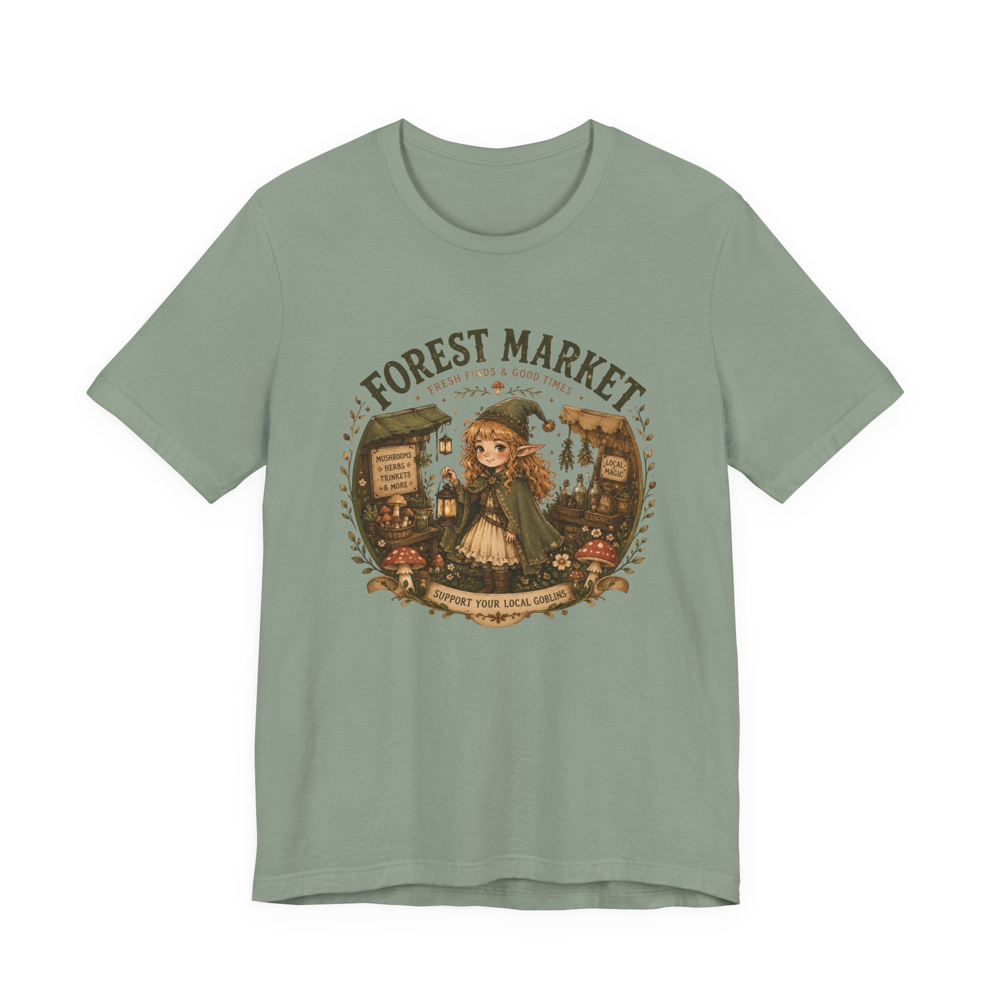 Fernie's Forest Market T-Shirt | Cottagecore Fantasy Woodland Tee