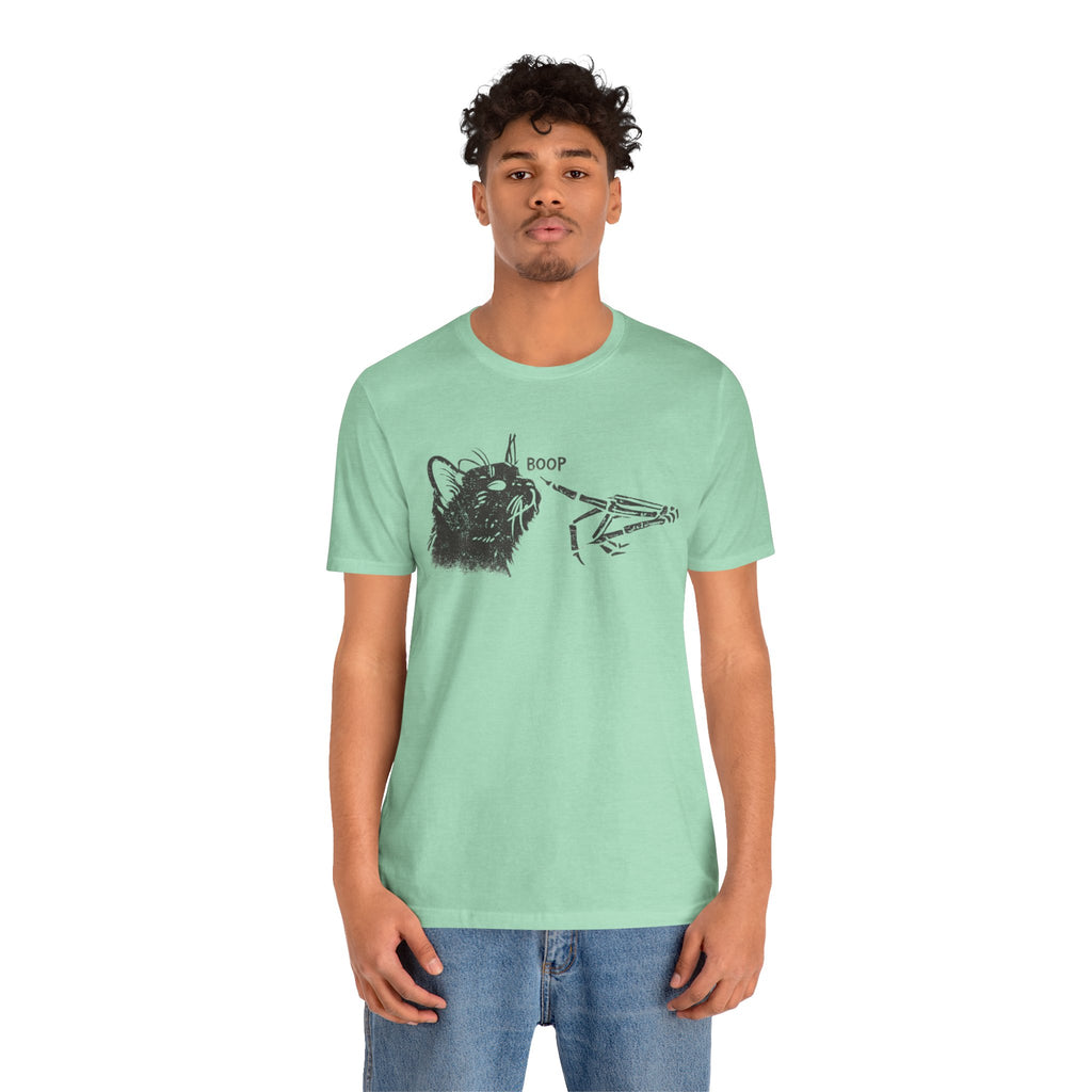 Cat Skeleton 'Boop' Graphic Tee – Funny Goth Cat T‑Shirt