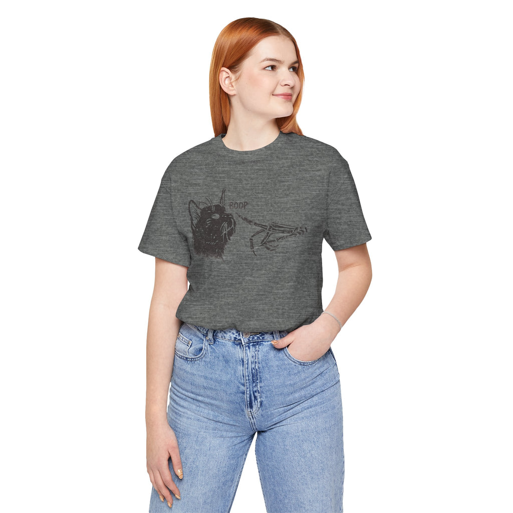 Cat Skeleton 'Boop' Graphic Tee – Funny Goth Cat T‑Shirt