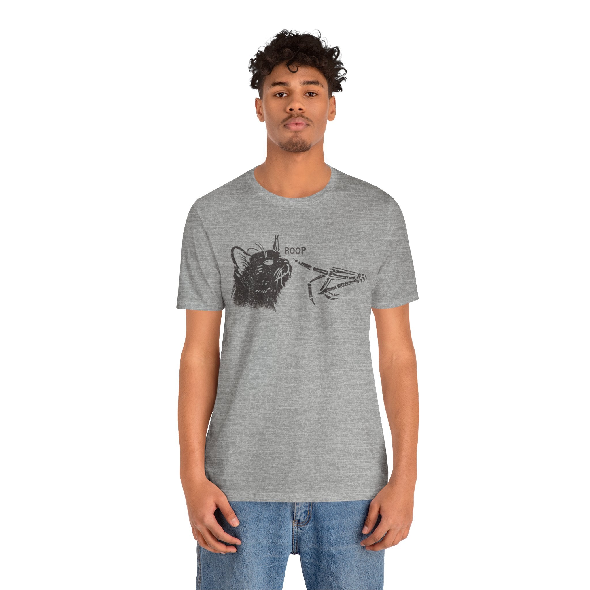 Cat Skeleton 'Boop' Graphic Tee – Funny Goth Cat T‑Shirt