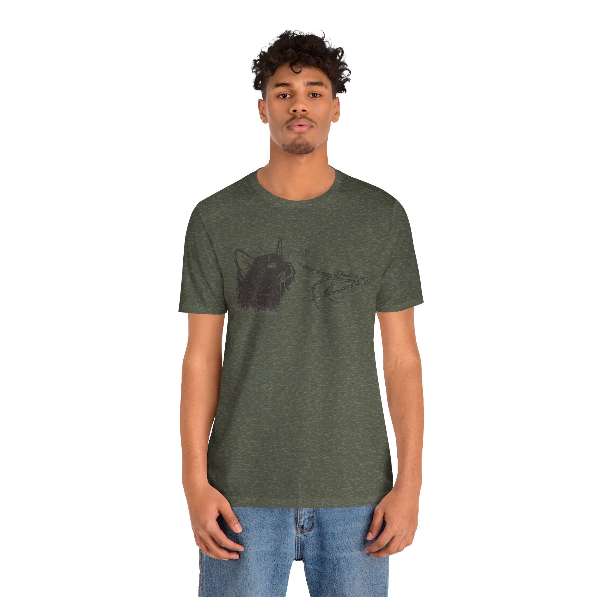 Cat Skeleton 'Boop' Graphic Tee – Funny Goth Cat T‑Shirt