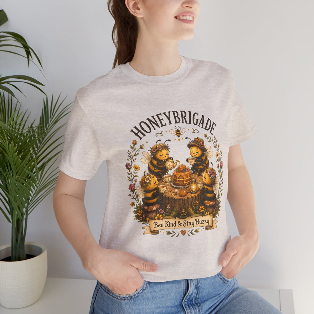 Honeybrigade Tea Party | Cozy Cottagecore Bee T-Shirt