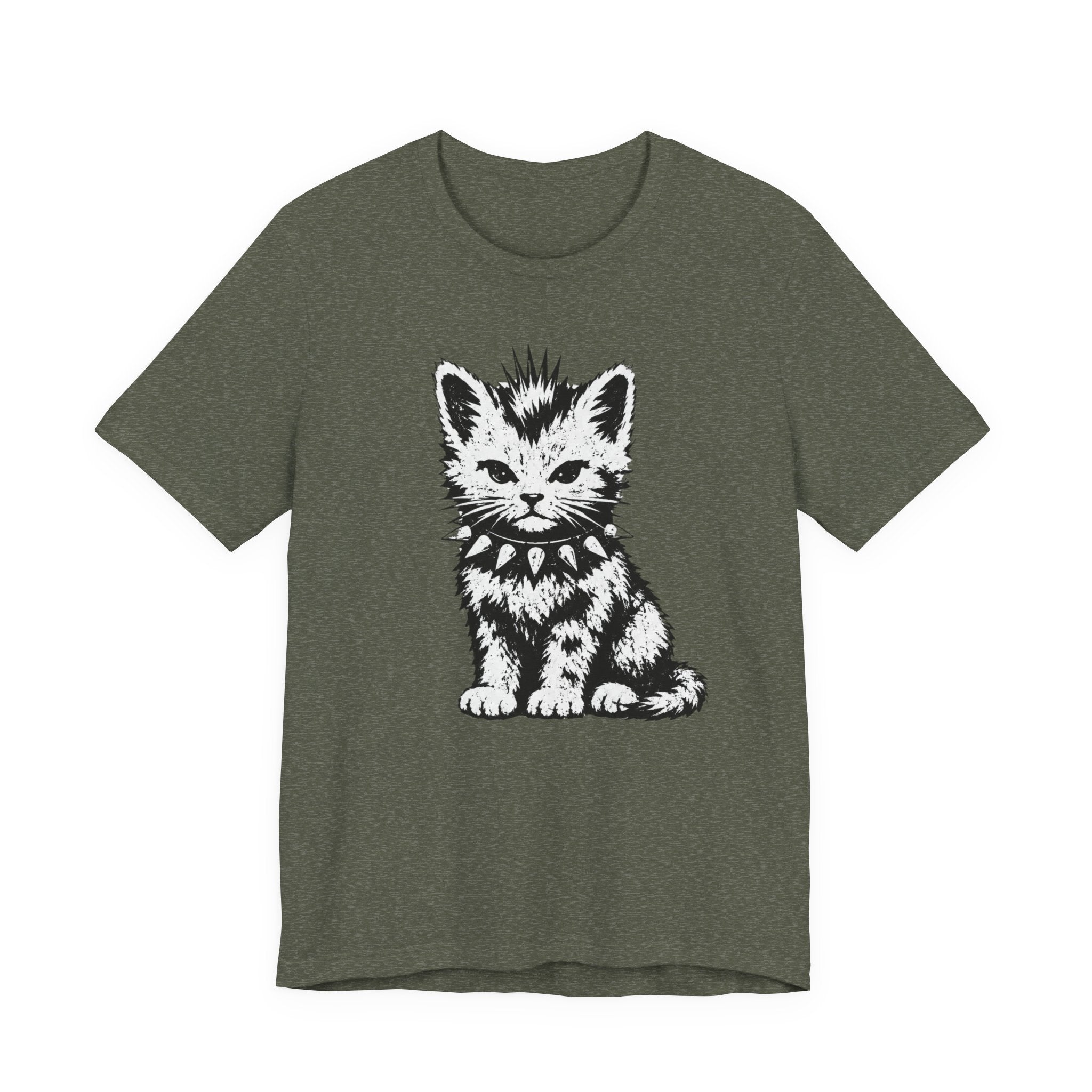 Punk Rock Kitten Graphic T-Shirt | Alternative Cat Lover Tee