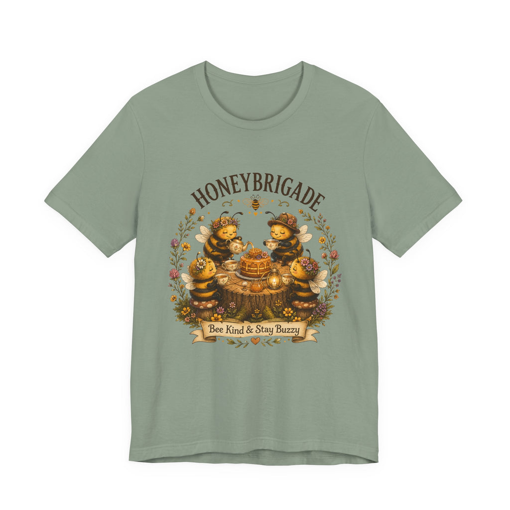 Honeybrigade Tea Party | Cozy Cottagecore Bee T-Shirt