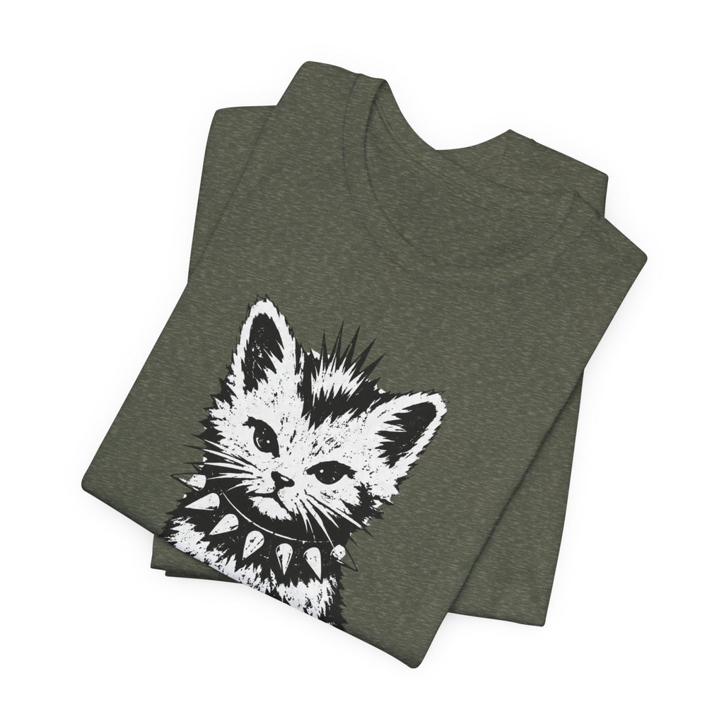 Punk Rock Kitten Graphic T-Shirt | Alternative Cat Lover Tee