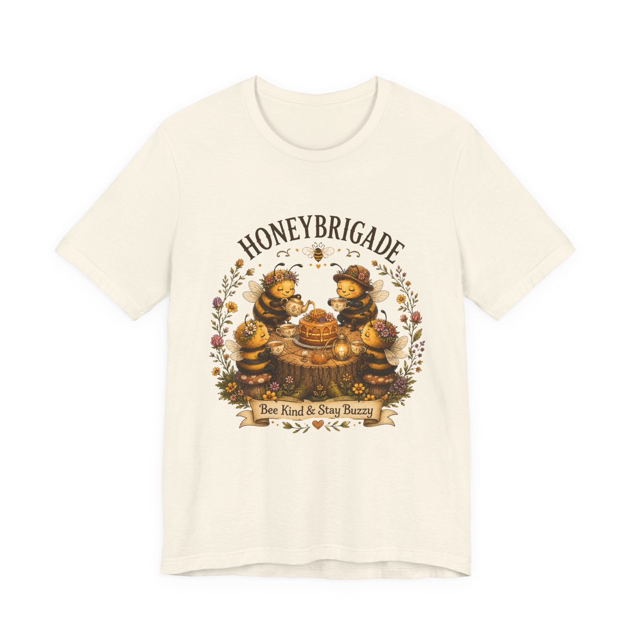 Honeybrigade Tea Party | Cozy Cottagecore Bee T-Shirt