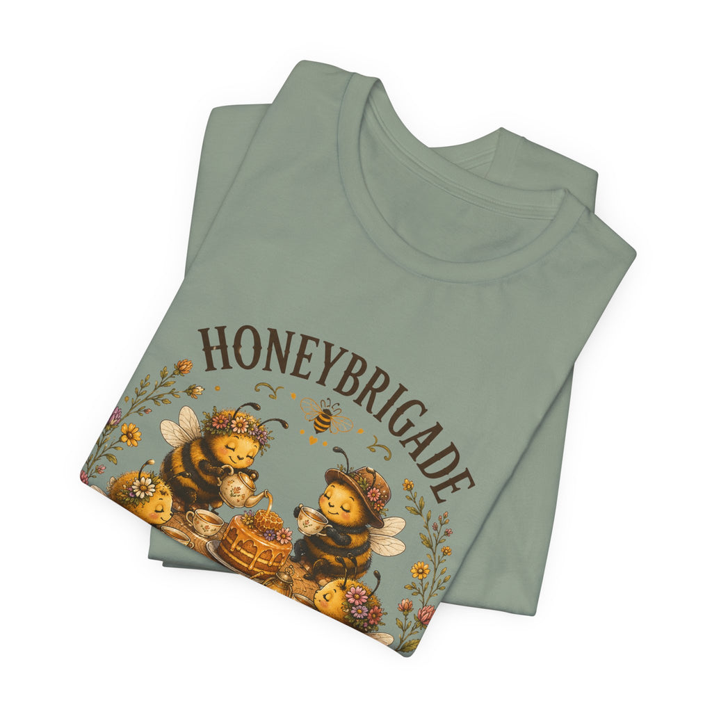 Honeybrigade Tea Party | Cozy Cottagecore Bee T-Shirt