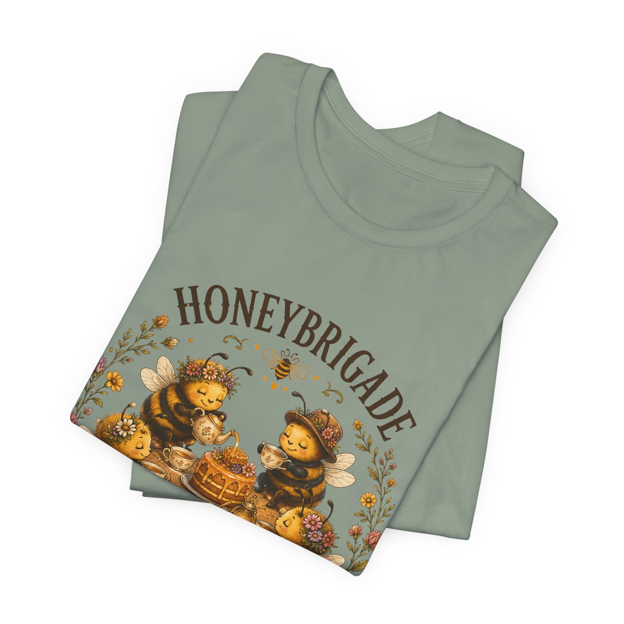 Honeybrigade Tea Party | Cozy Cottagecore Bee T-Shirt