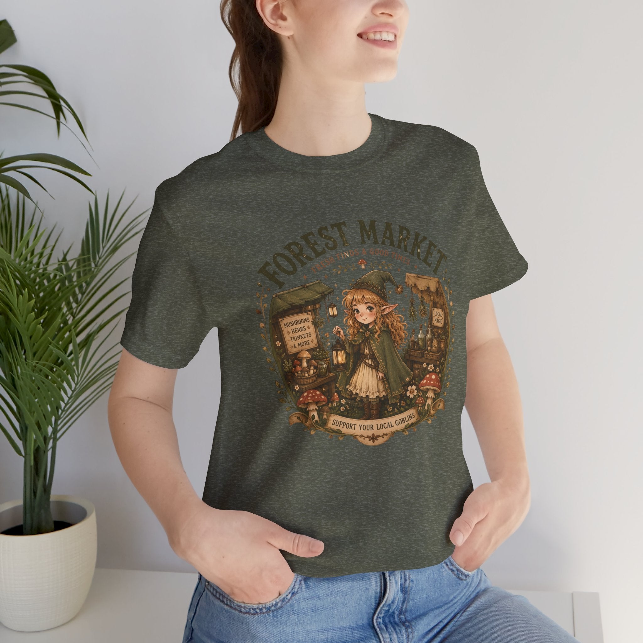 Fernie's Forest Market T-Shirt | Cottagecore Fantasy Woodland Tee