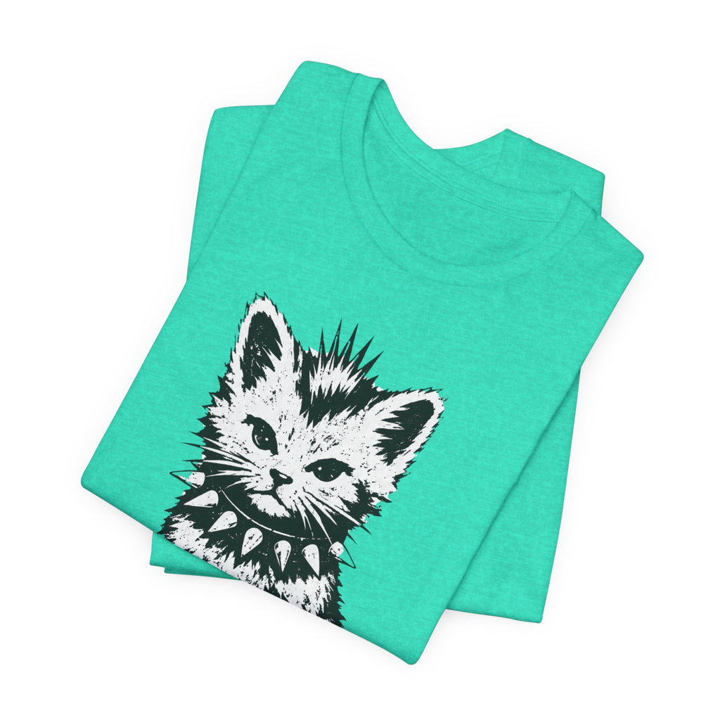Punk Rock Kitten Graphic T-Shirt | Alternative Cat Lover Tee
