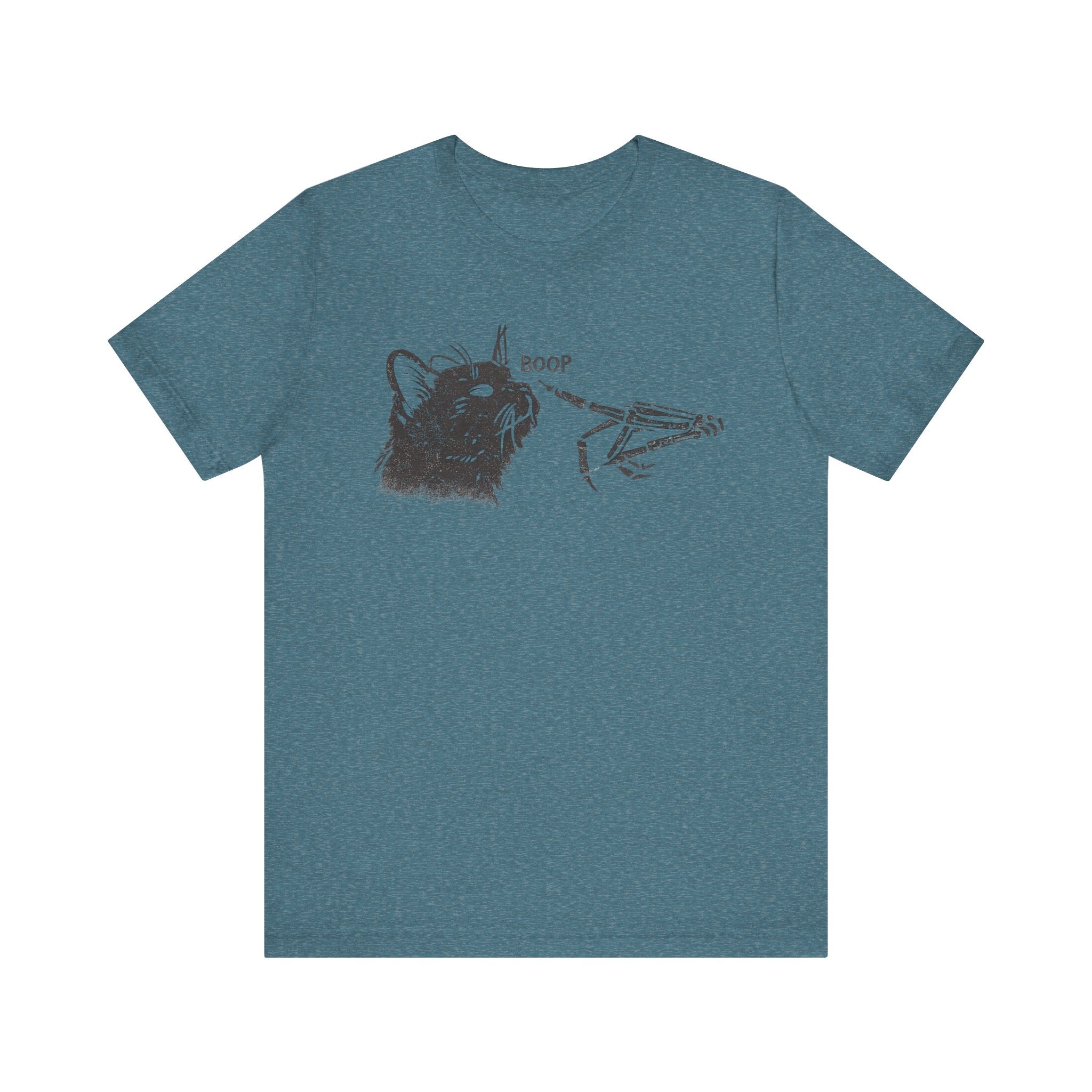 Cat Skeleton 'Boop' Graphic Tee – Funny Goth Cat T‑Shirt