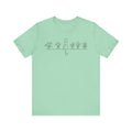 Cat on a Shelf Plant Tee — Minimal Line Art Cat & Potted Plants T-Shirt