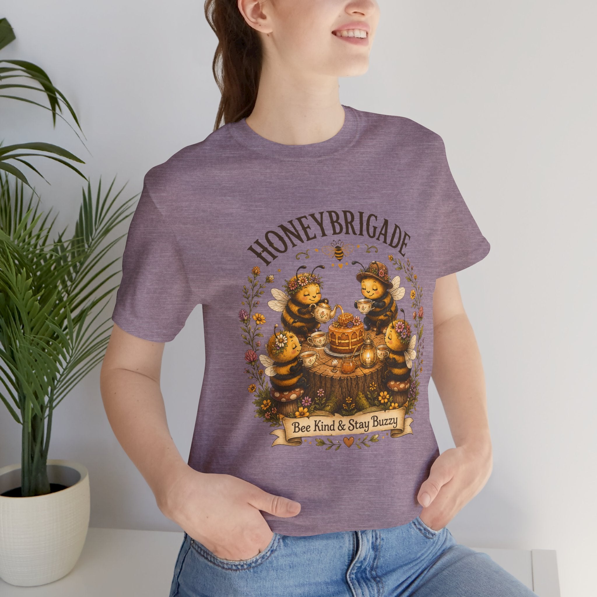 Honeybrigade Tea Party | Cozy Cottagecore Bee T-Shirt