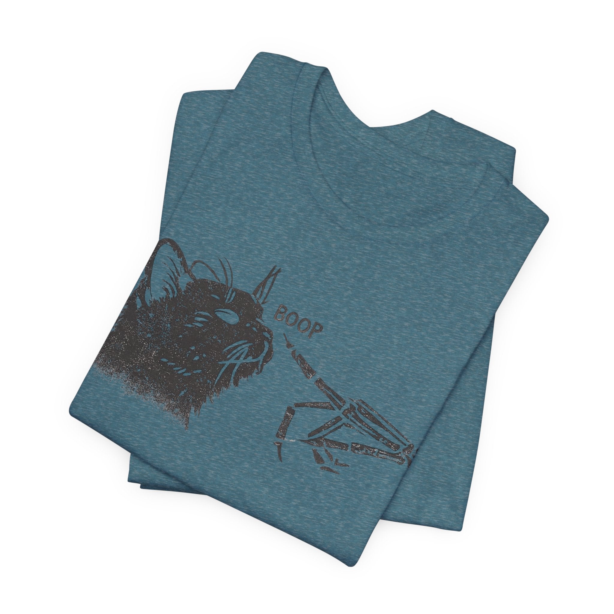 Cat Skeleton 'Boop' Graphic Tee – Funny Goth Cat T‑Shirt