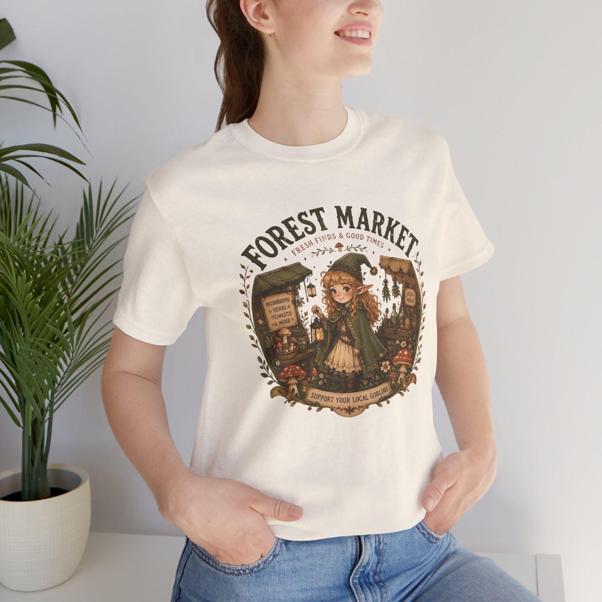 Fernie's Forest Market T-Shirt | Cottagecore Fantasy Woodland Tee