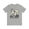 Tech Support Cat T-Shirt | Funny IT & Computer Lover Graphic Tee