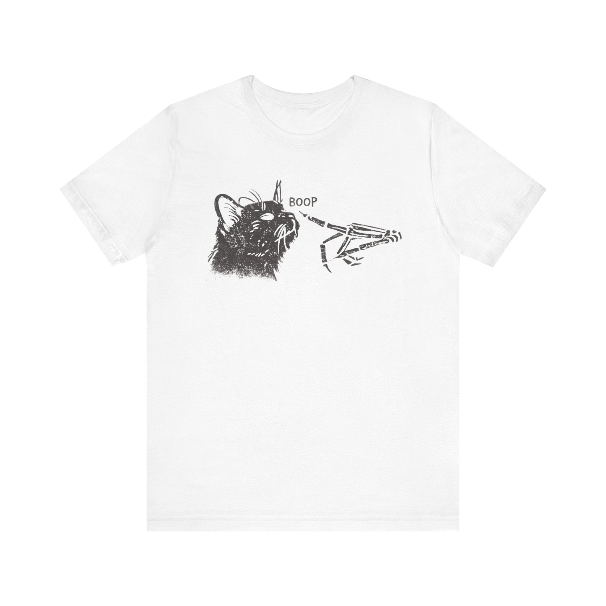 Cat Skeleton 'Boop' Graphic Tee – Funny Goth Cat T‑Shirt