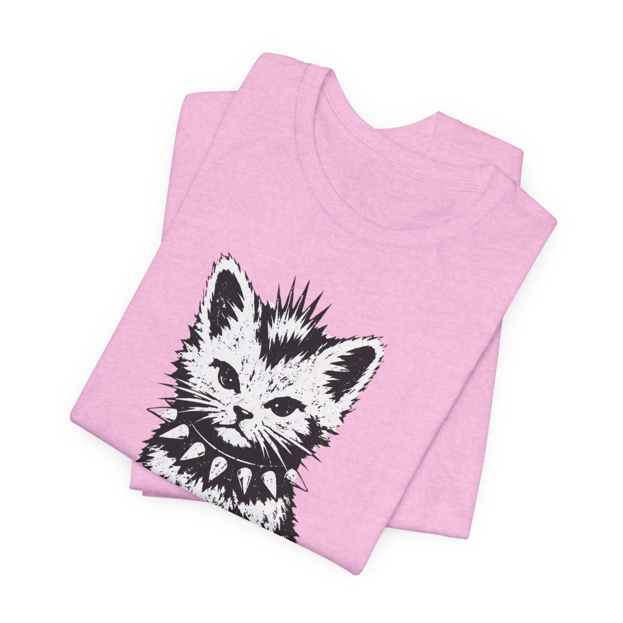 Punk Rock Kitten Graphic T-Shirt | Alternative Cat Lover Tee