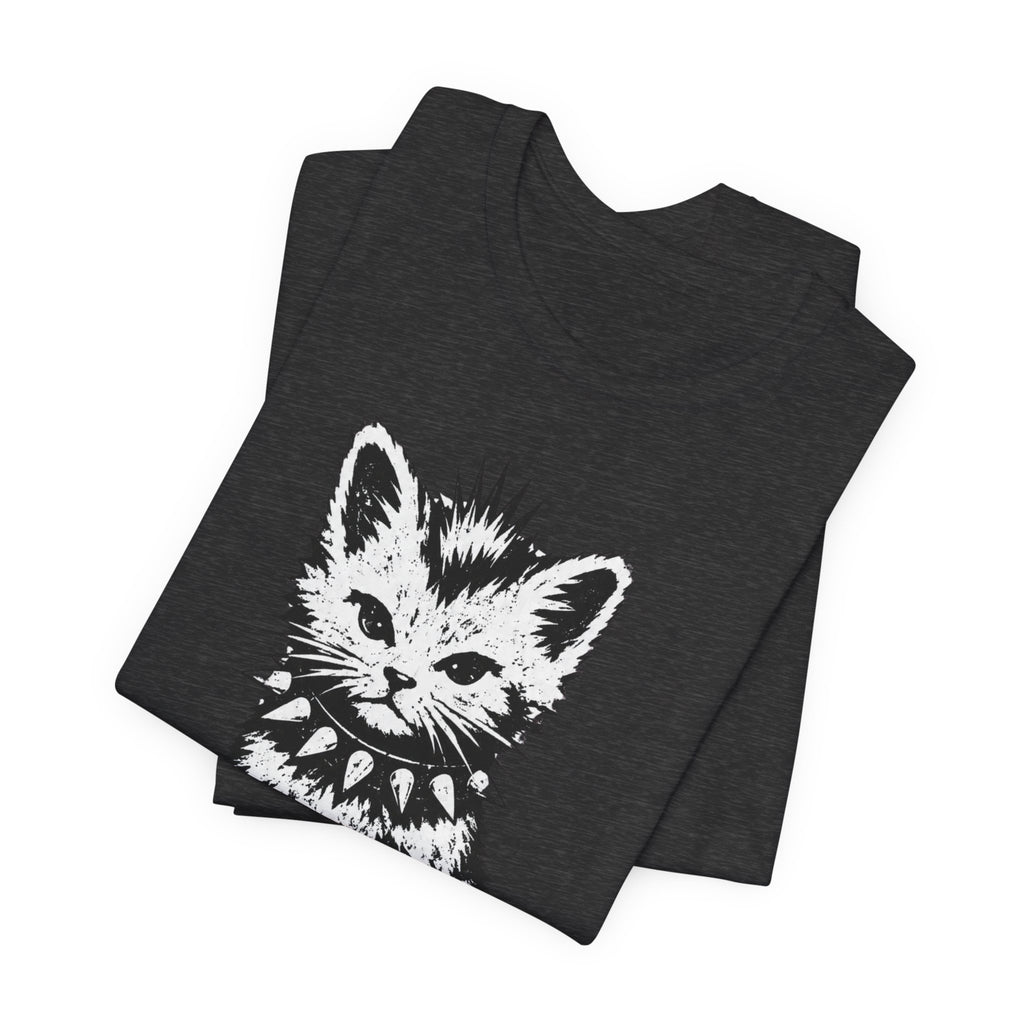 Punk Rock Kitten Graphic T-Shirt | Alternative Cat Lover Tee