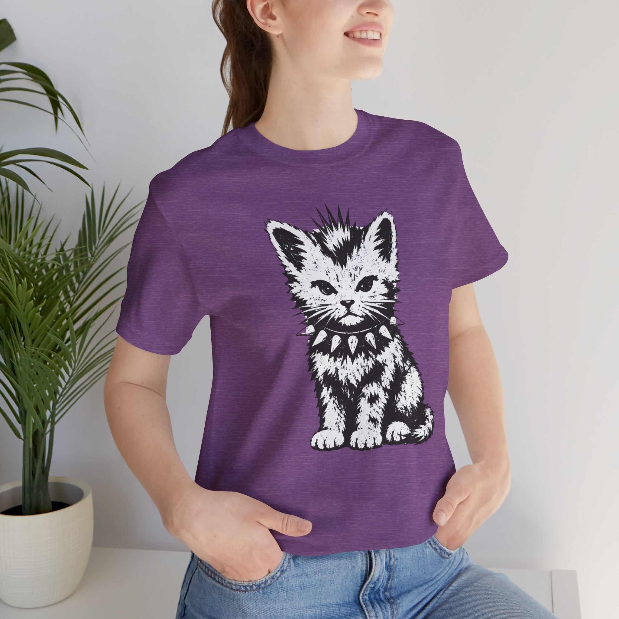 Punk Rock Kitten Graphic T-Shirt | Alternative Cat Lover Tee